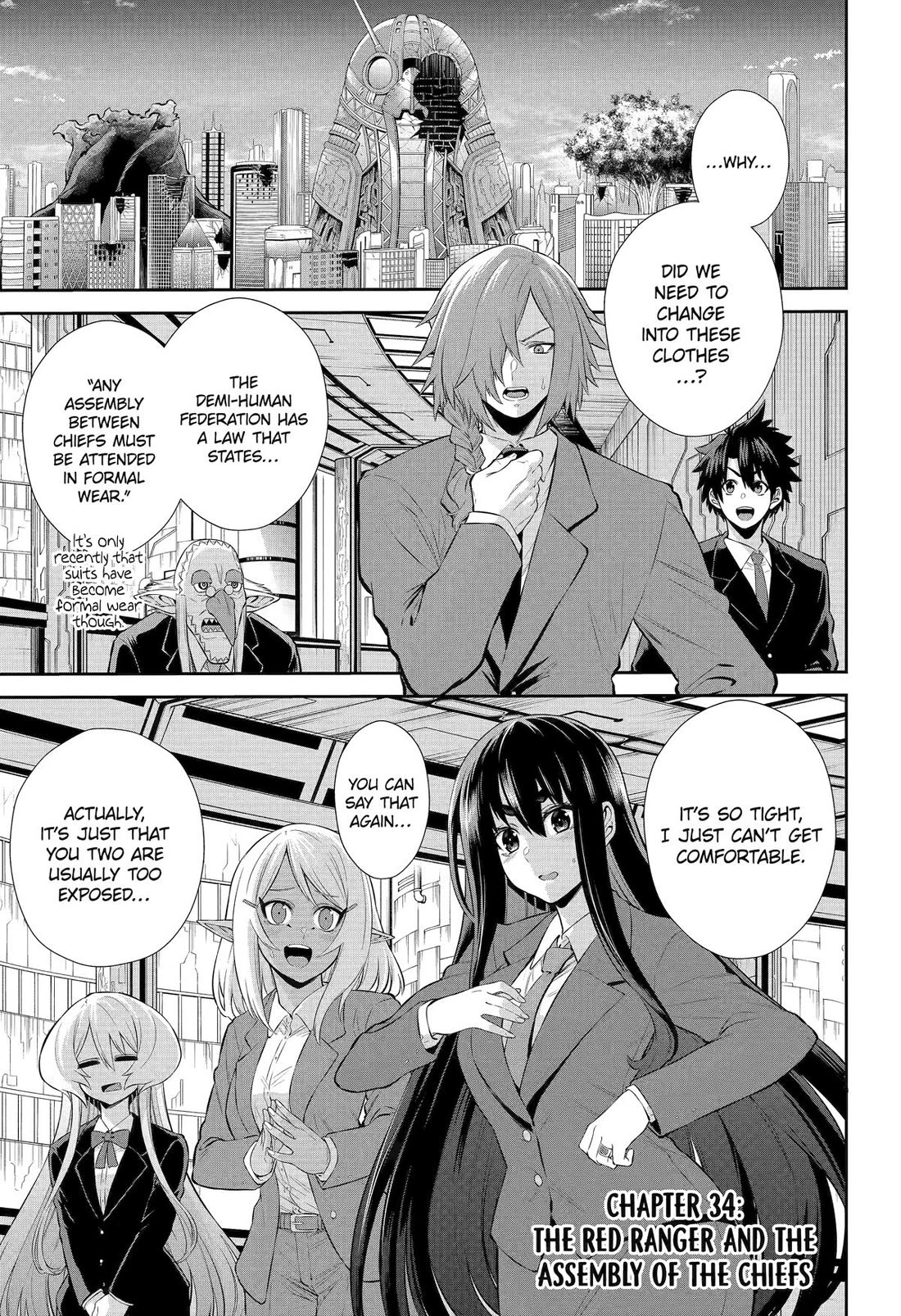 The Red Ranger Becomes an Adventurer in Another World Chapter 34 - Page 1