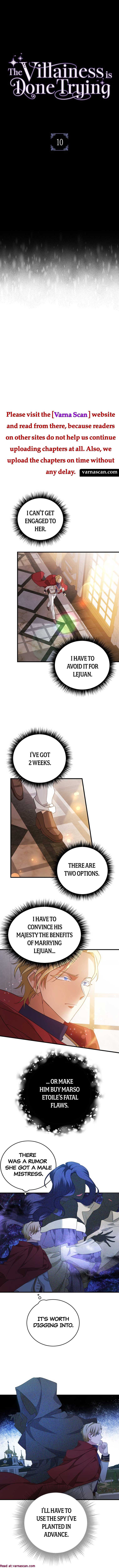 The Villainess Is Done Trying Chapter 10 - Page 1