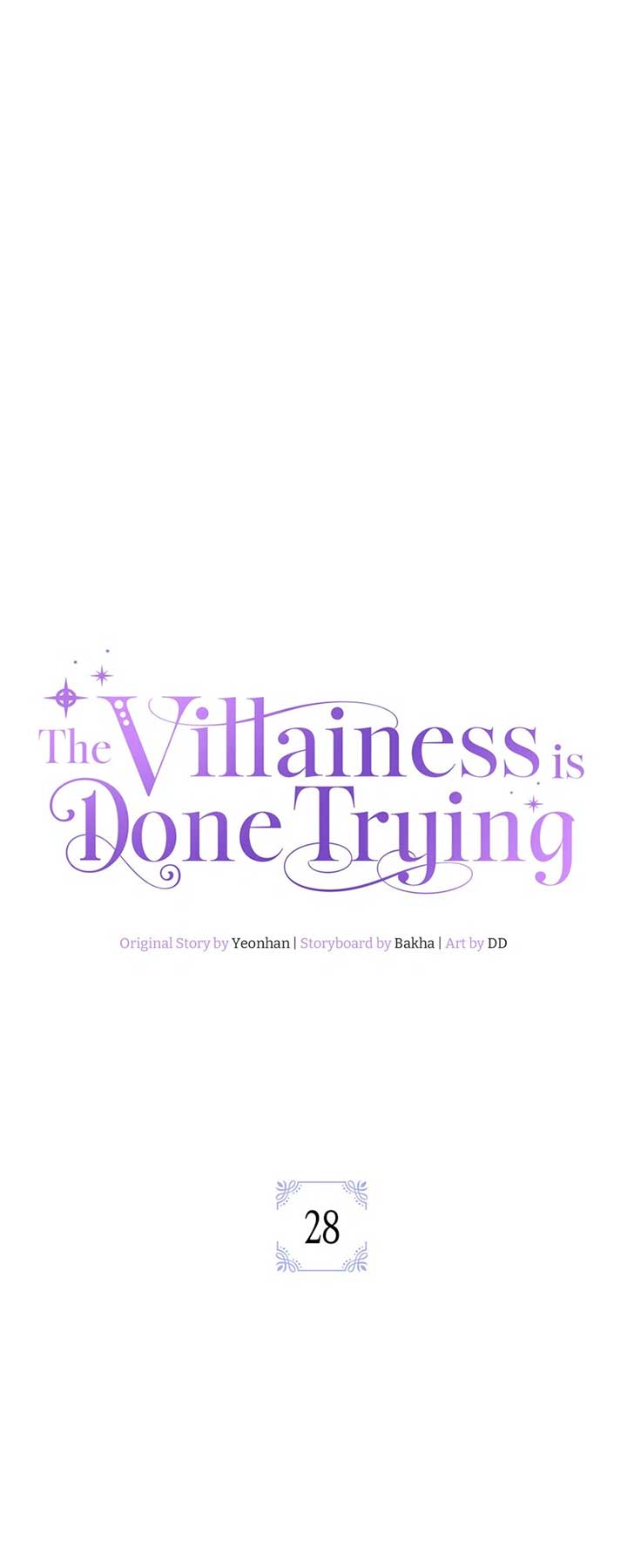 The Villainess Is Done Trying Chapter 28 - Page 0