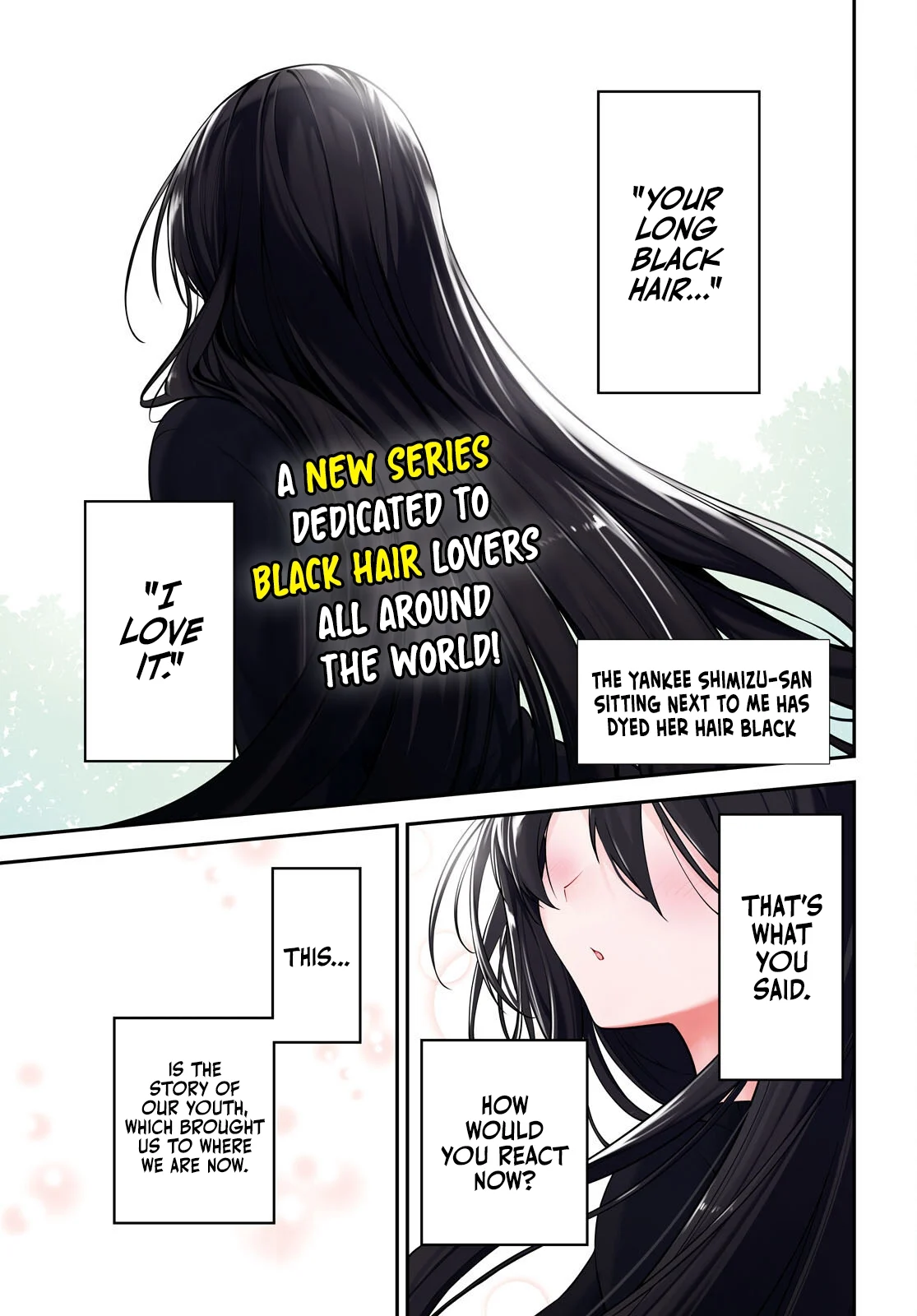 The Yankee Shimizu-san Sitting Next To Me Has Dyed Her Hair Black Chapter 1 - Page 1