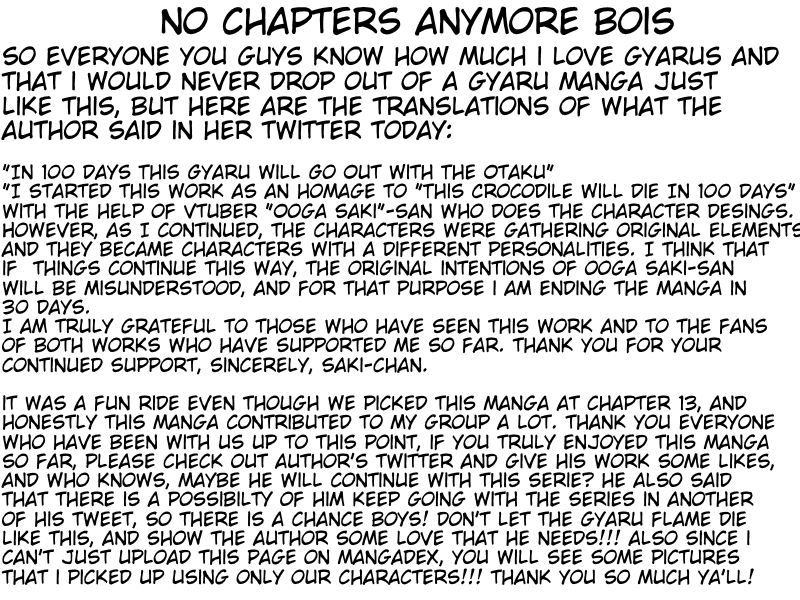 This Gyaru Will Date the Otaku in 100 Days Chapter 30.1 - Page 1
