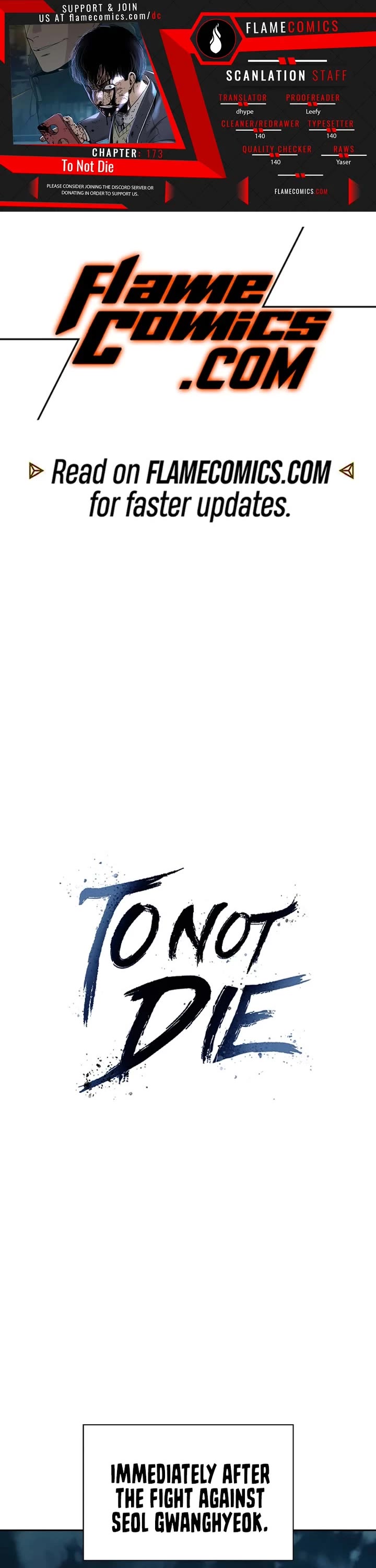 To Not Die Chapter 173 - Page 0