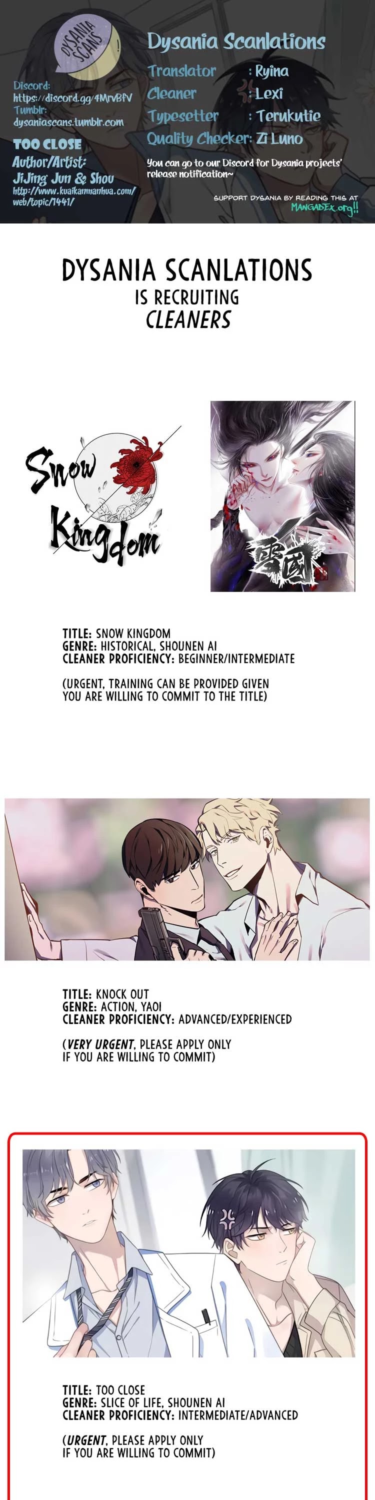 Too Close Chapter 66.5 - Page 1
