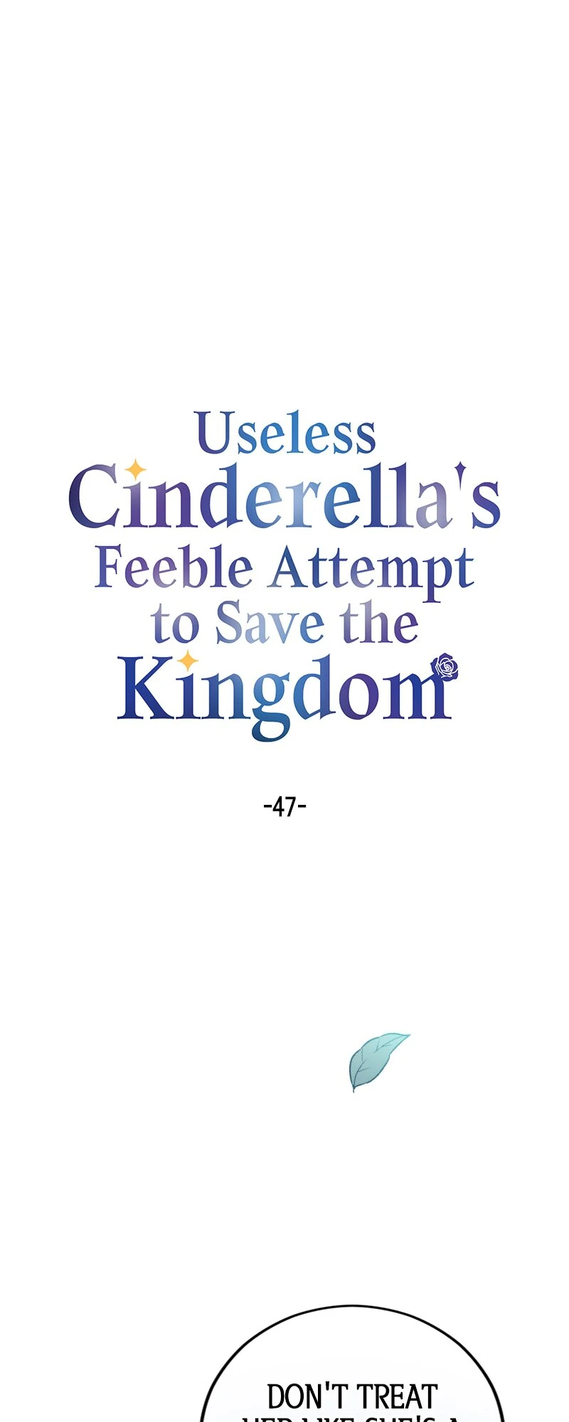 Useless Cinderella’s Feeble Attempt to Save the Kingdom Chapter 47 - Page 0