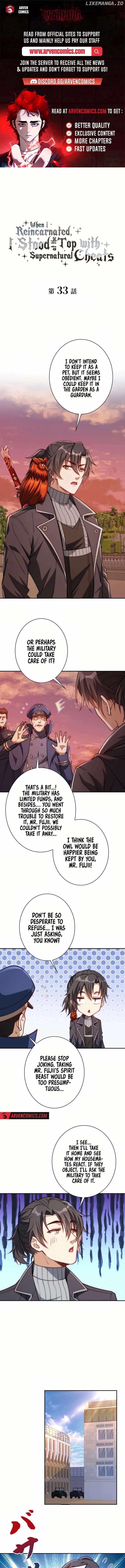 When I Reincarnated, I Stood at the Top with Supernatural Cheats Chapter 33 - Page 1