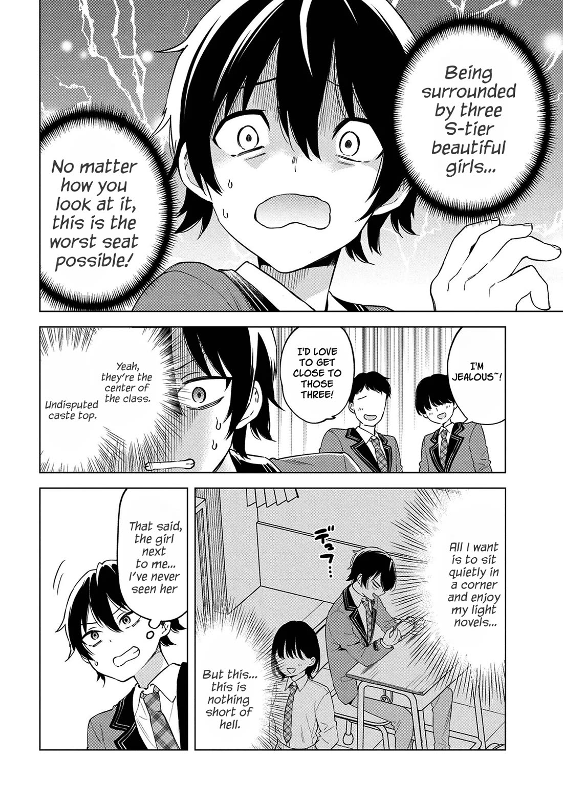 When the Introverted Me Got Surrounded by S-Tier Beauties After a Seat Change, a Secret Relationship Began Chapter 1 - Page 11