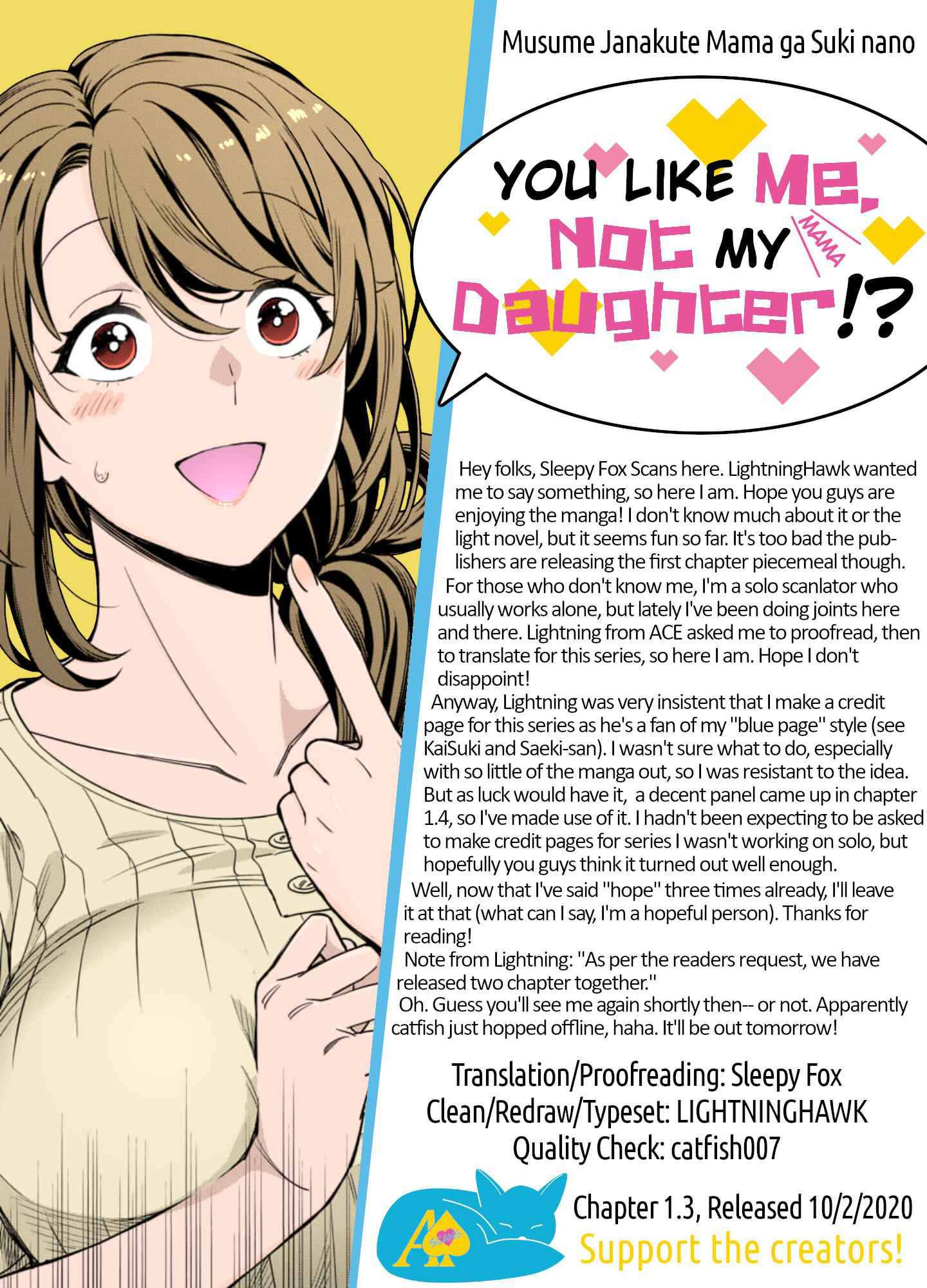 You Like Me (Mama), Not My Daughter!? Chapter 1.3 - Page 9