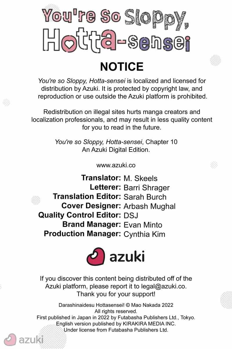 You’re So Sloppy, Hotta-sensei Chapter 10 - Page 12