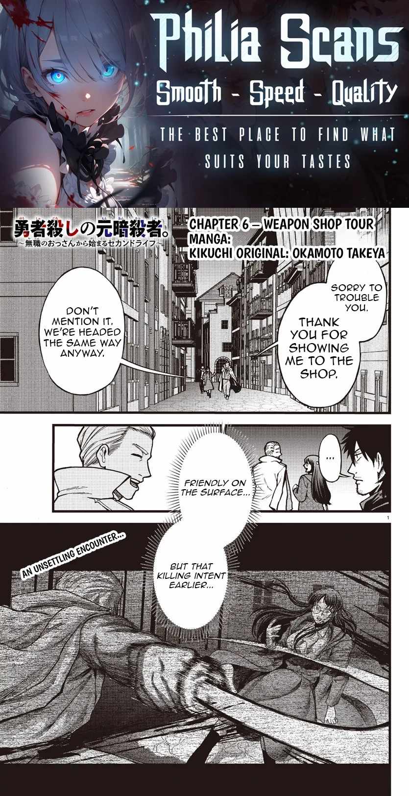 Yuusha Goroshi no Moto Ansatsusha. ~Mushoku no Ossan kara Hajimaru Second Life~ Chapter 6 - Page 1